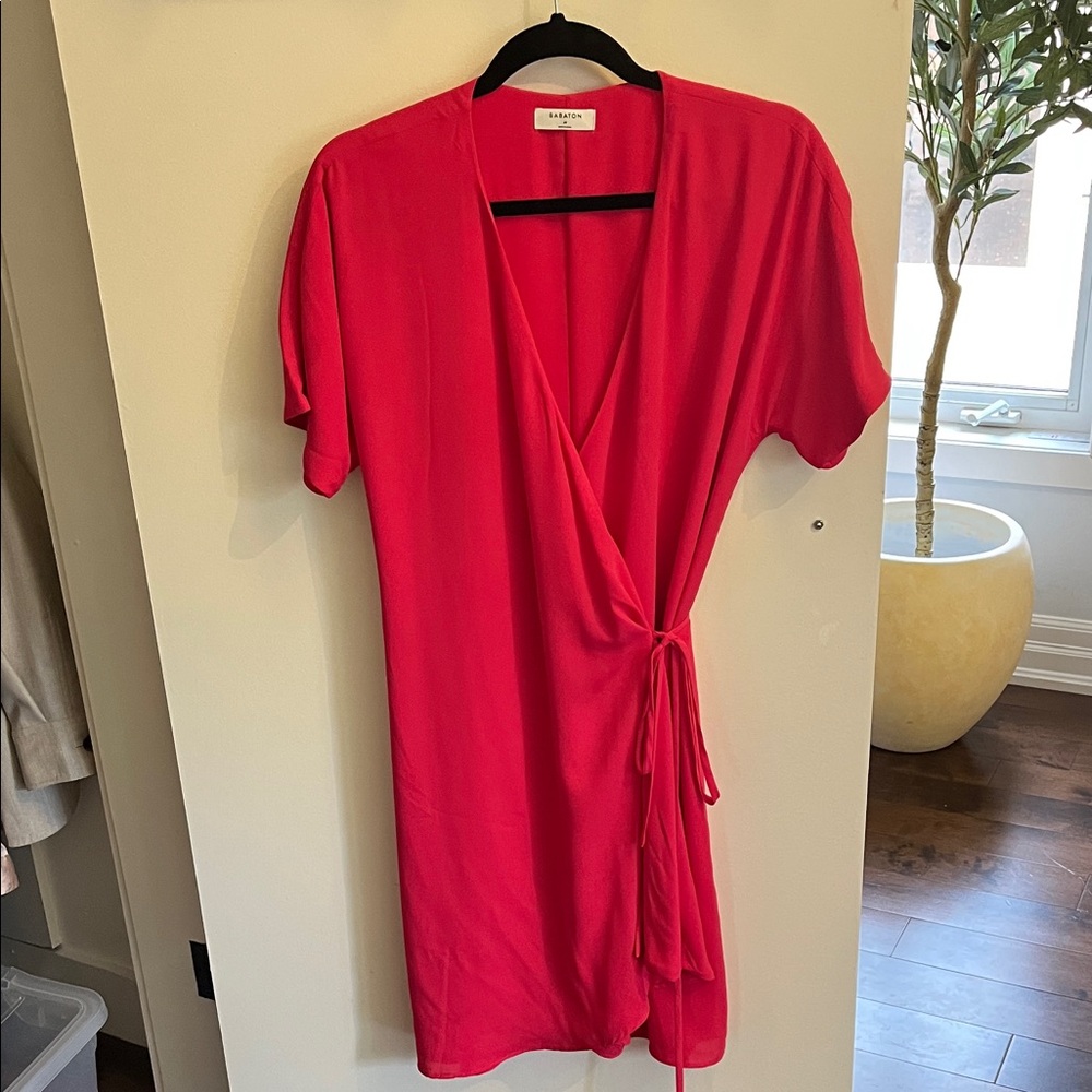 Babaton Pink Wrap Dress